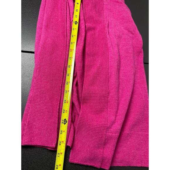 Talbots Women's Pure Merino Wool Knit Casual Classic Open Cardigan Fuchsia XS - Picture 7 of 7